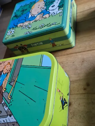 Lote 4 latas galletas Tintín