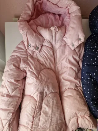 Abrigo plumas azul y rosa 4-5 años