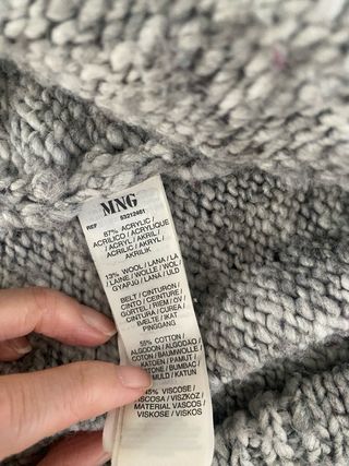 Chaqueta de punto mujer gris