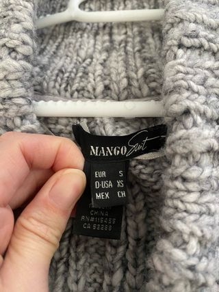 Chaqueta de punto mujer gris