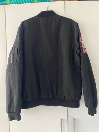 Chaqueta Bomber Negra