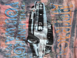 Camiseta Tye Dye con Estampado de Coche