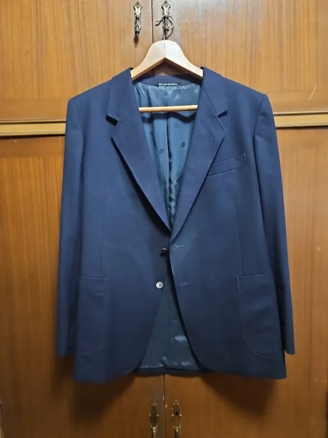 Americana Lana Virgen Azul talla 54