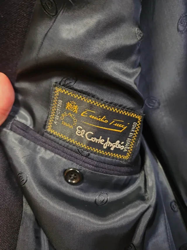 Americana Lana Virgen Azul talla 54