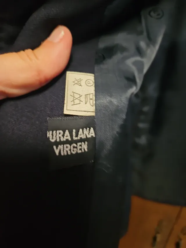 Americana Lana Virgen Azul talla 54