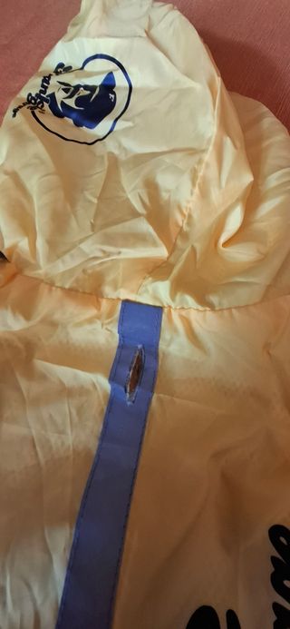 Impermeabile cane giallo con cappuccio