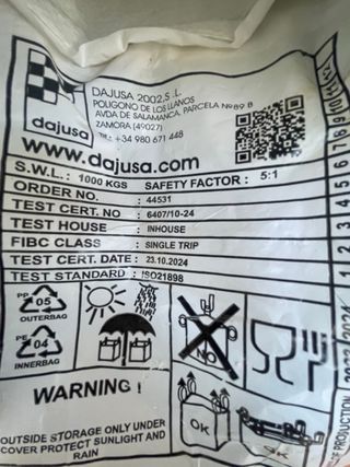 Saco de carga para, leña, arena, etc...