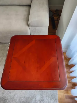 Mesita auxiliar de madera con cajón