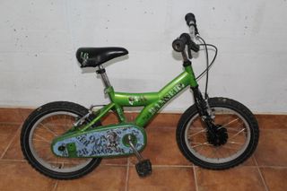 Bicicleta infantil verde 16