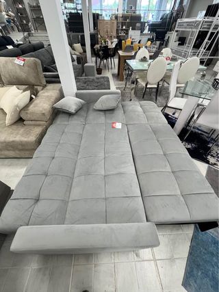 Sofá Cama Gris Tela