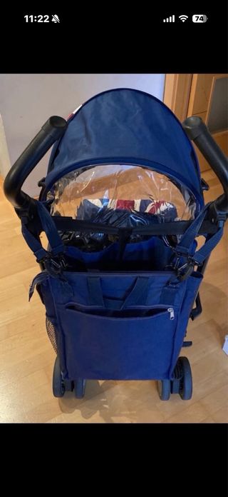 Silla de paseo y saco azul Union Jack