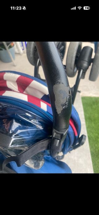 Silla de paseo y saco azul Union Jack