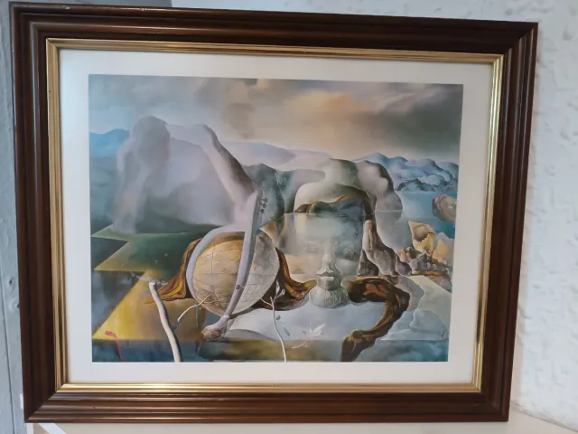 Cuadro Dalí El Tiempo Marco Madera