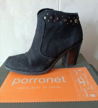 Botines de piel Prorronet negros