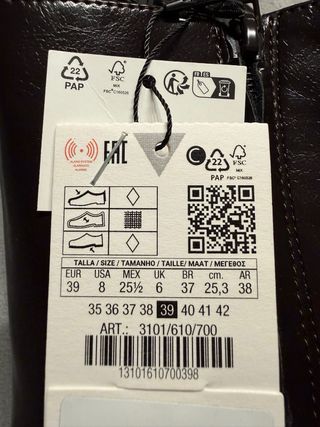 Botín Tacón Ancho Zara Marrón