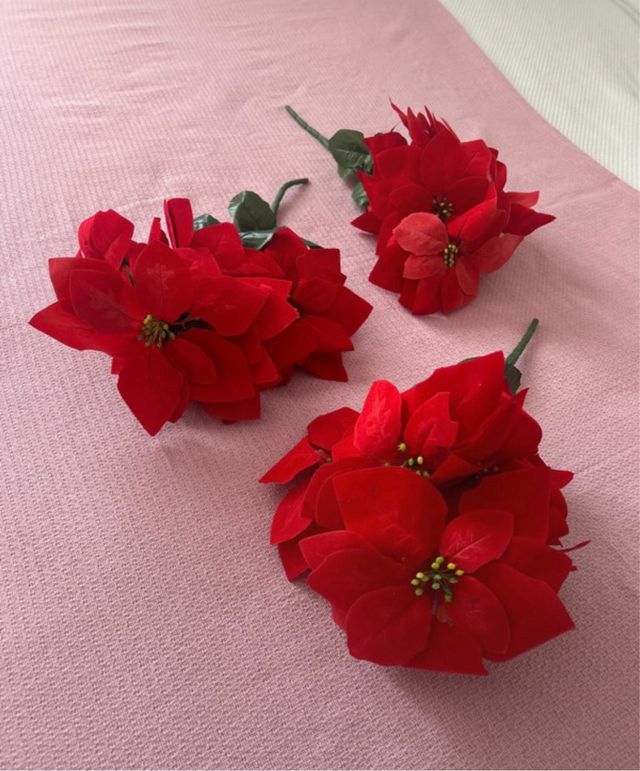 Flores de navidad (3 uds)