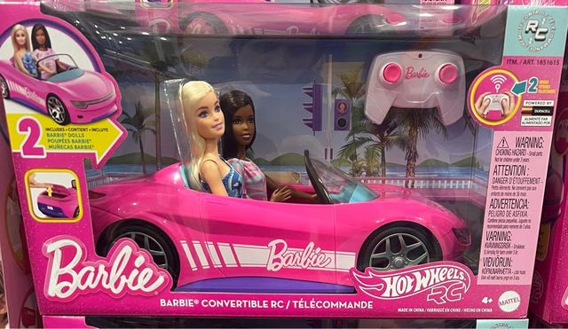 Barbie Hot Wheels Coche RC con 2 Muñecas
