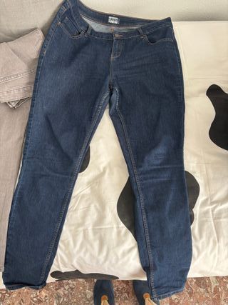 Lote 3 pantalones T42 vaquero, azul y gris