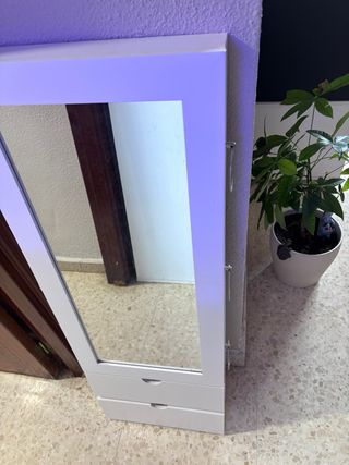 Espejo joyero blanco