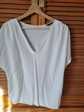Blusa Massimo Dutti Blanca
