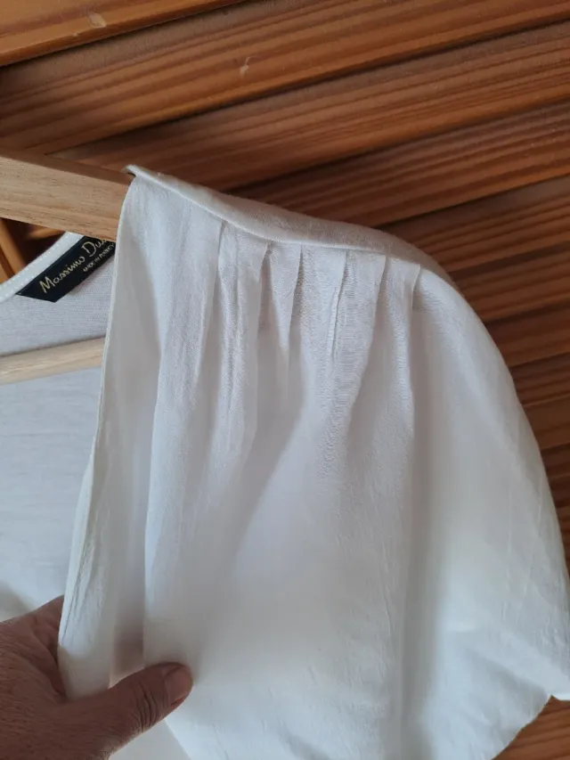 Blusa Massimo Dutti Blanca