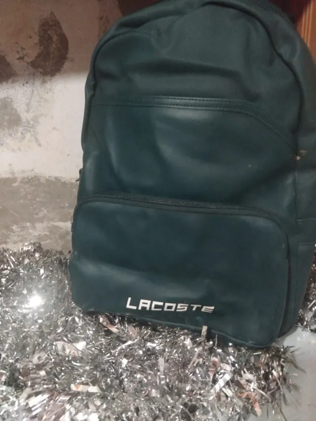 Mochila Lacoste Verde Botella Original