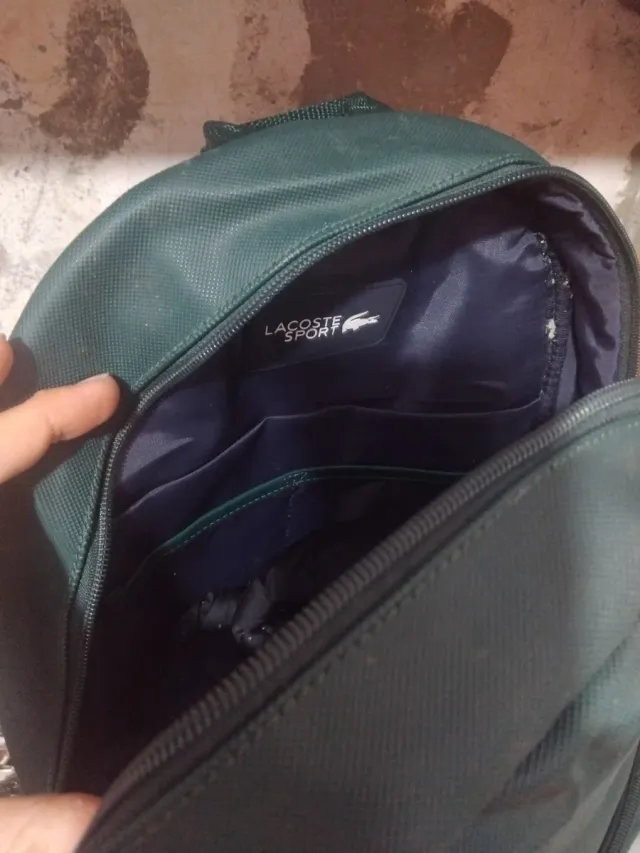 Mochila Lacoste Verde Botella Original