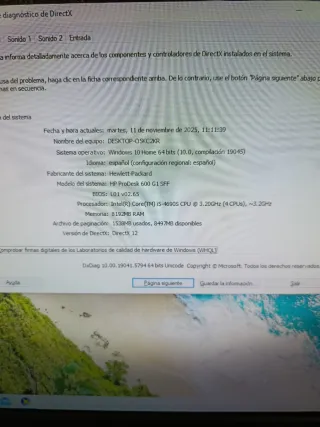 Ordenador HP ProDesk Negro