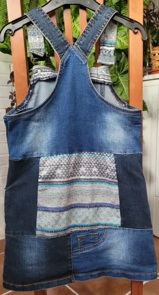 Falda vaquera niña Desigual patchwork. 10 años