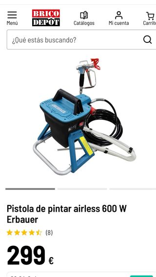 Máquina pintura Erbauer 600W usada solo una vez
