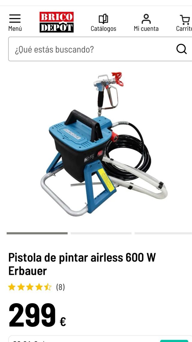 Máquina pintura Erbauer 600W usada solo una vez