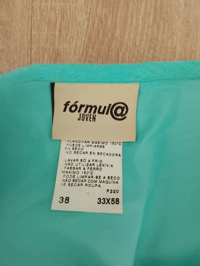 Falda mujer turquesa con volantes