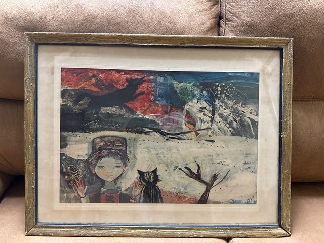 Lámina Agell enmarcada