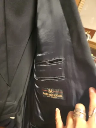 Traje de chaqueta azul marino,