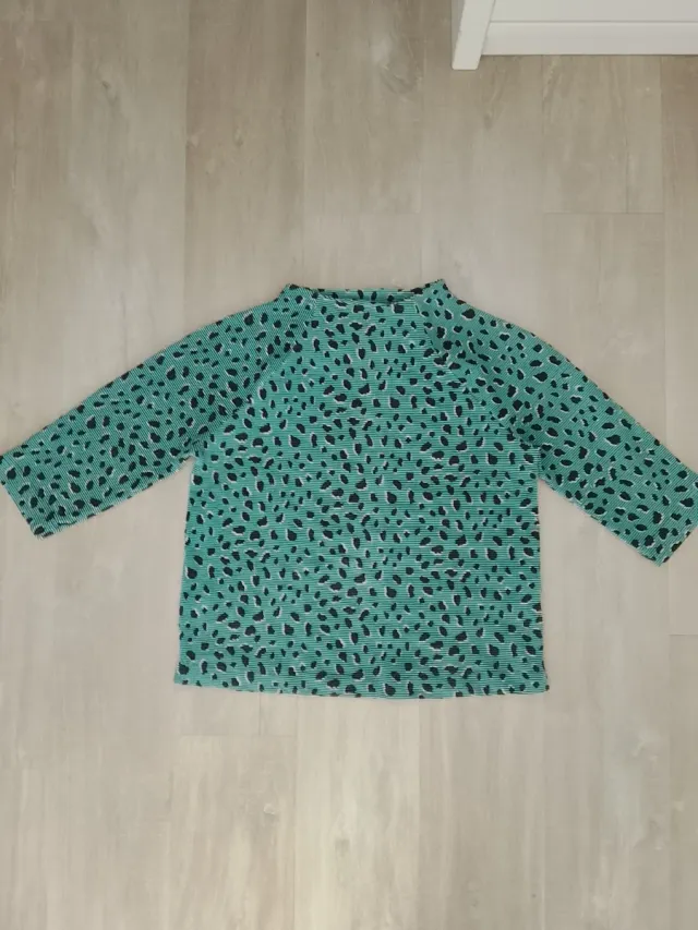 Jersey Zara mujer estampado verde