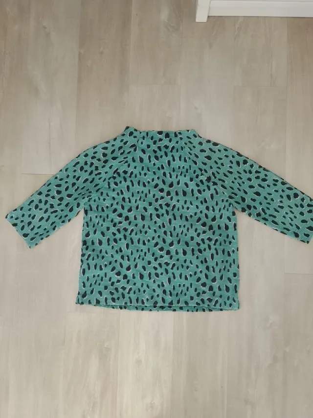 Jersey Zara mujer estampado verde