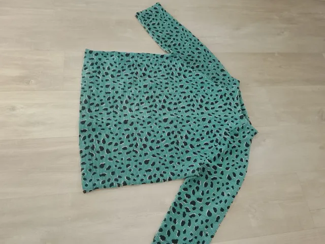 Jersey Zara mujer estampado verde