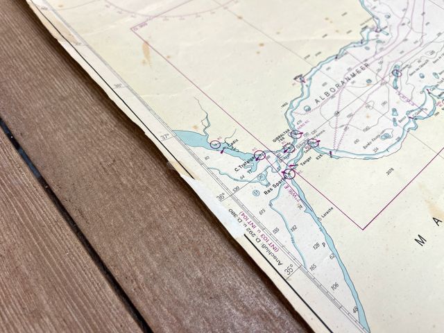 Carta náutica mar Mediterráneo Occidental 1982