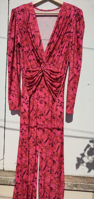 Vestido largo estampado floral