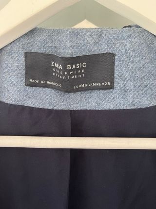 Abrigo azul grisáceo Zara