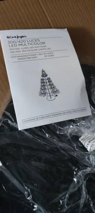 Árbol Navidad El Corte Inglés con Luces LED-Nuevo