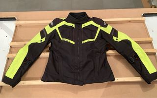 Giacca Moto Nera e Gialla