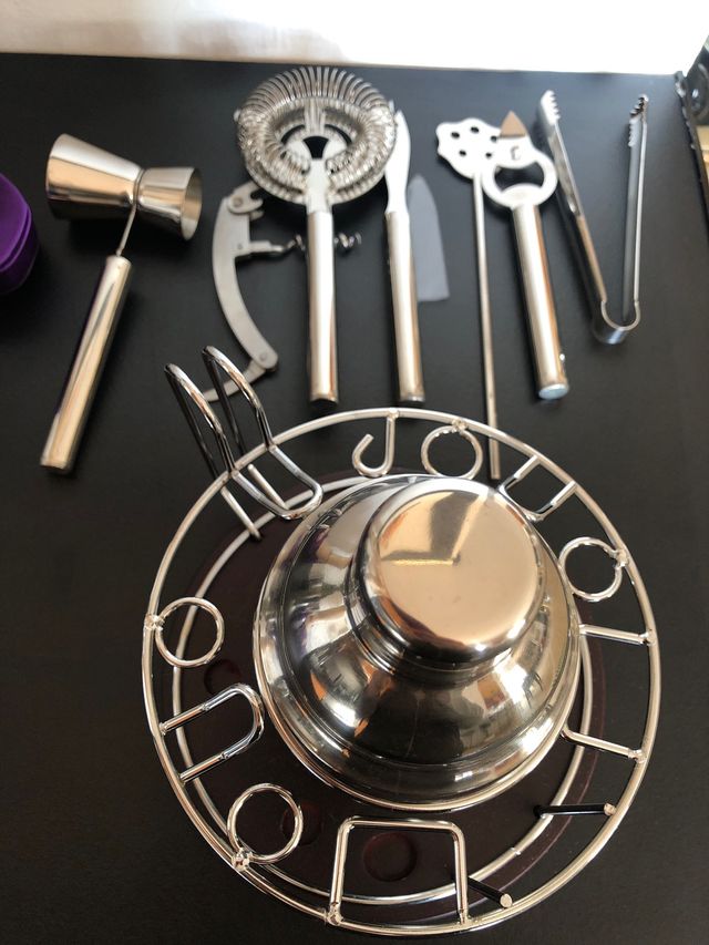 Set Coctelería Bartender Metal NUEVO