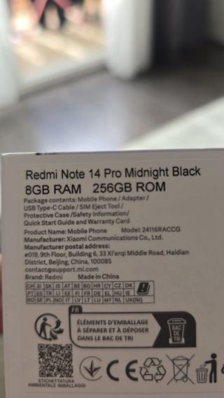 Xiaomi Redmi Note 14 Pro Negro