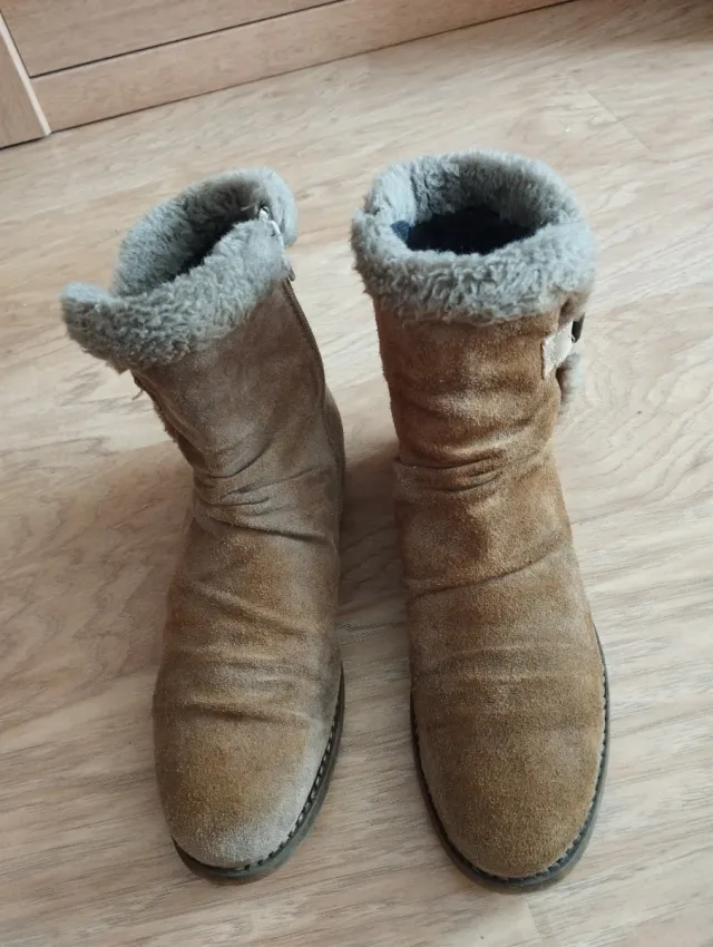 Botines planos de serraje Marypaz T.39