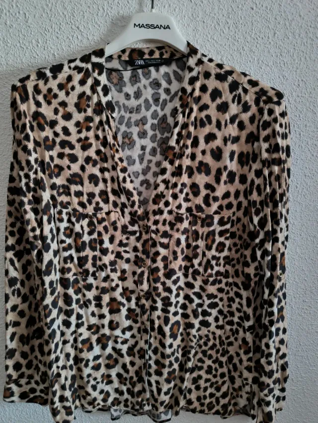 Camisa Zara Estampado Leopardo