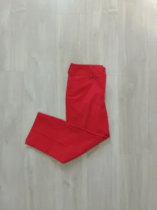 Pantalones vaqueros rojos mujer