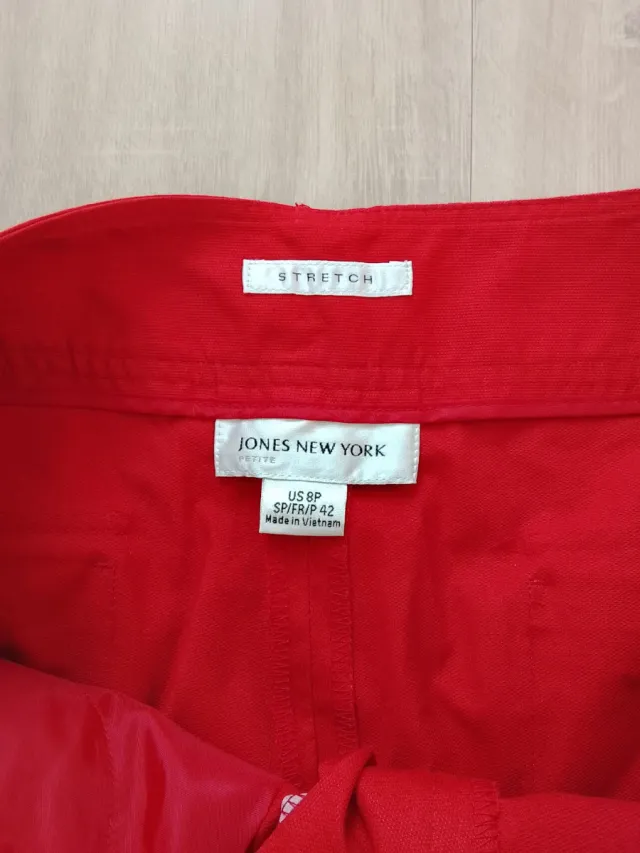 Pantalones vaqueros rojos mujer