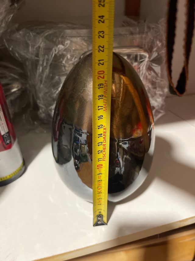 Huevos decorativos cristal y metal