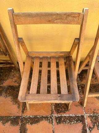 Sillas plegables de madera 4 unidades